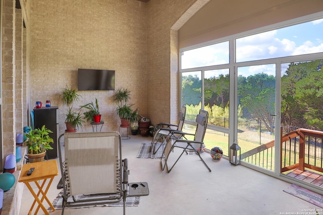 view of sunroom