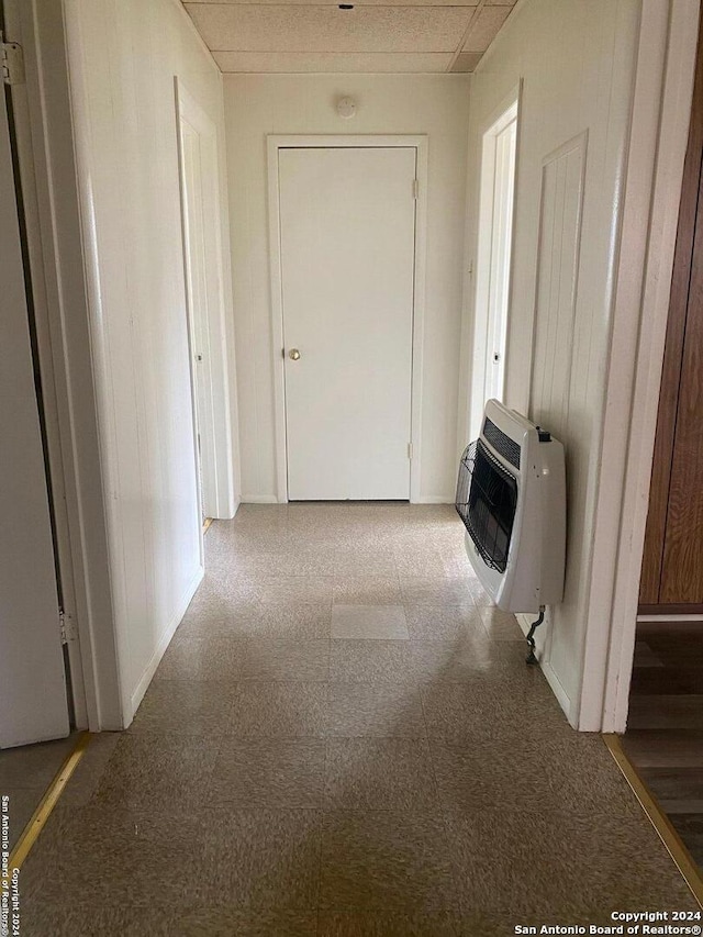 2019 Martin Luther King Dr, San Antonio, TX 78203 - hallway with tile patterned floors and heating unit
