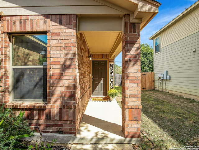 view of doorway to property