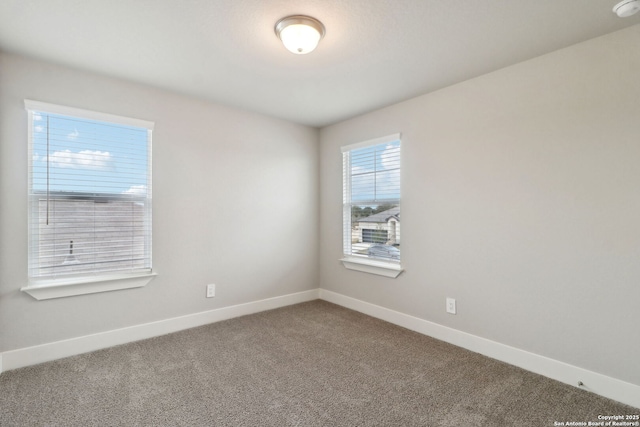 unfurnished room with carpet flooring