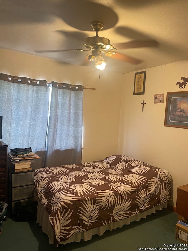 bedroom with ceiling fan