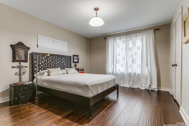 bedroom featuring hardwood / wood-style floors