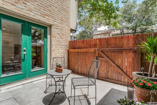 view of patio / terrace with french doors