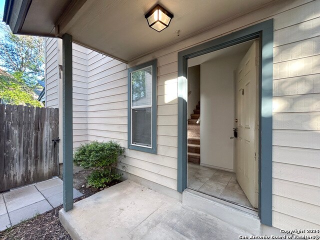 view of doorway to property