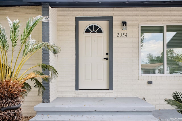 view of doorway to property