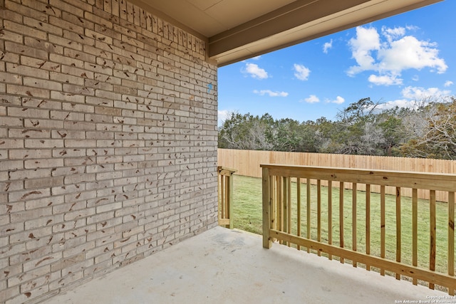 balcony with a patio