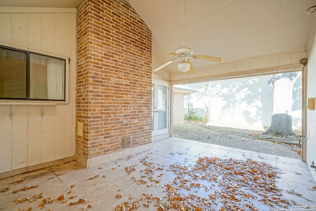 view of patio with ceiling fan