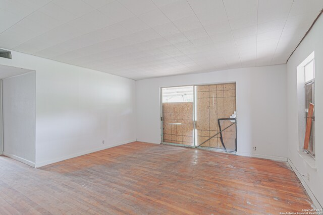 empty room featuring light wood-type flooring