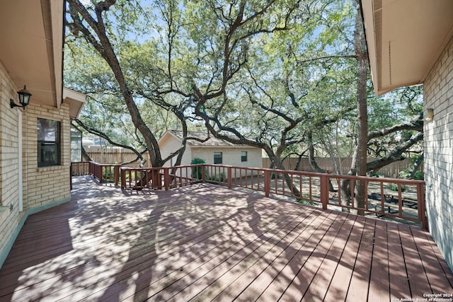 view of wooden terrace