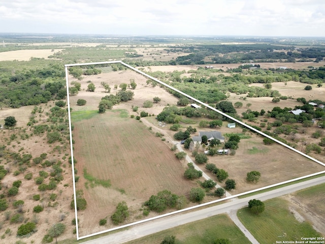 drone / aerial view featuring a rural view