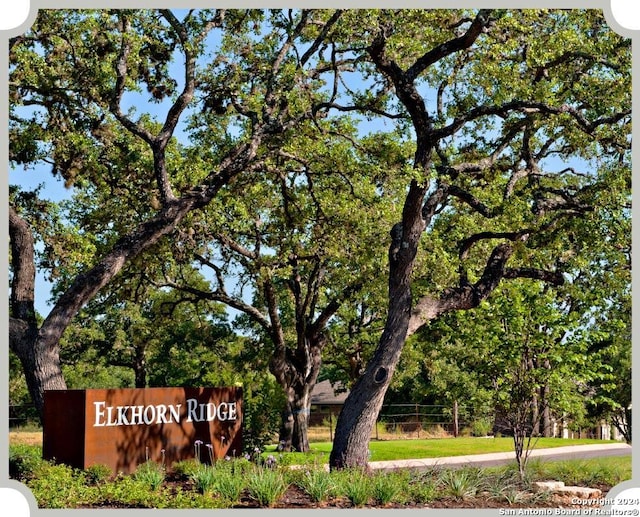 view of community sign