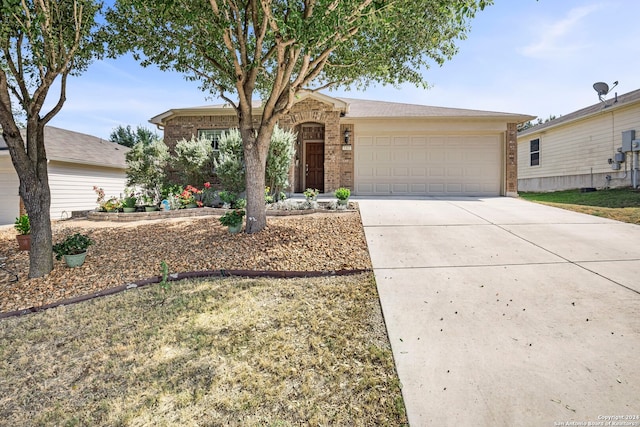 ranch-style home with a garage