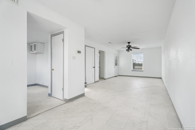 spare room featuring ceiling fan