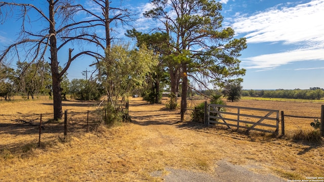 view of yard featuring a rural view