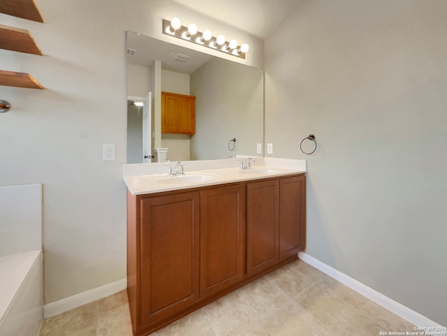 bathroom with vanity