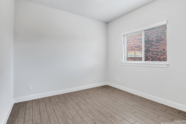 empty room featuring light wood-type flooring