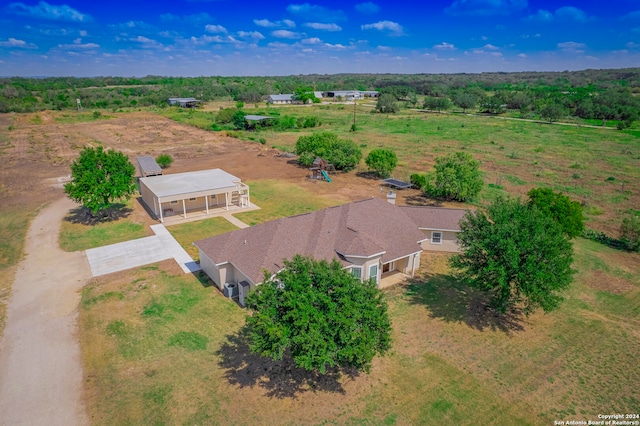 bird's eye view featuring a rural view