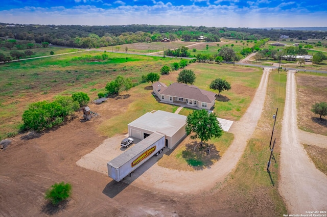 drone / aerial view featuring a rural view