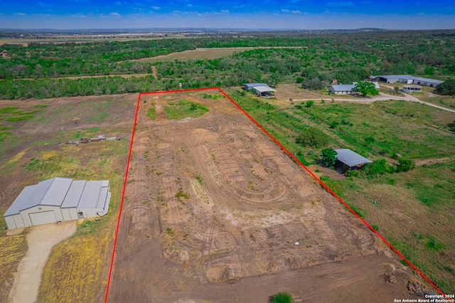 aerial view with a rural view