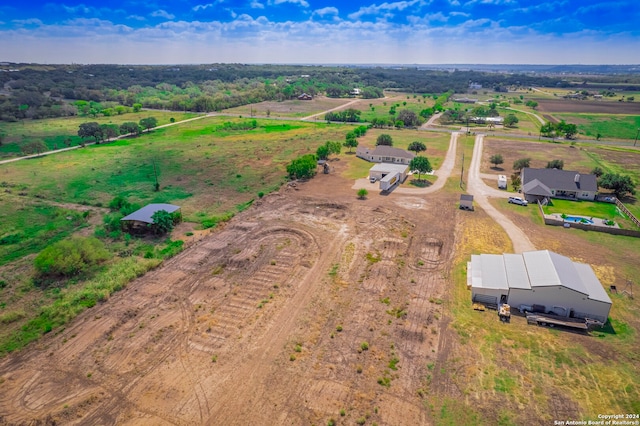 drone / aerial view with a rural view