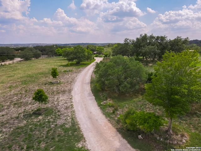 bird's eye view with a rural view