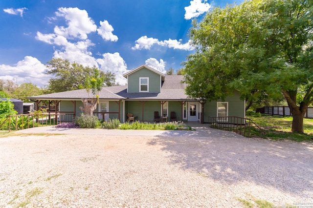 view of front of property with a porch