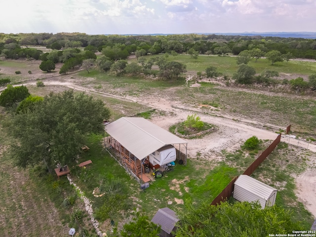 aerial view with a rural view