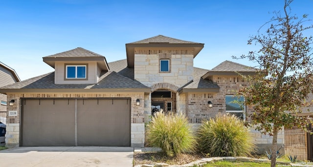 view of front of house featuring a garage