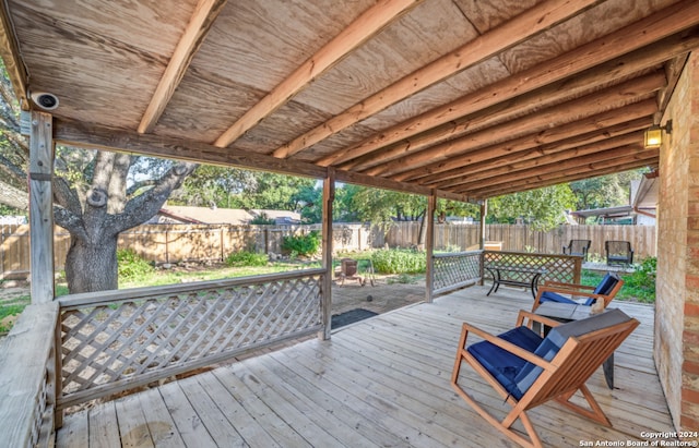 view of wooden deck