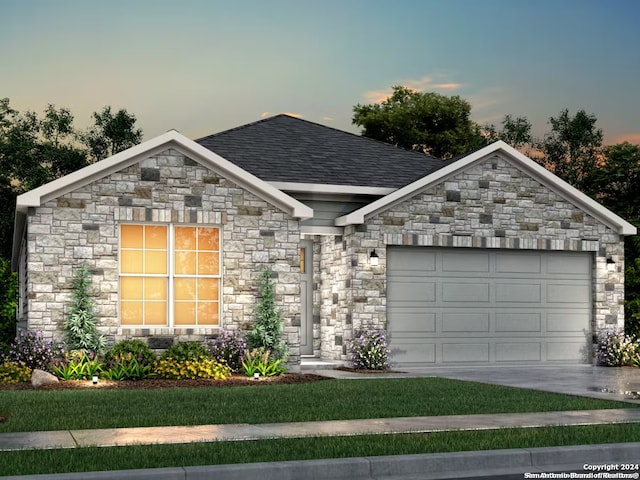 view of front of house featuring a garage