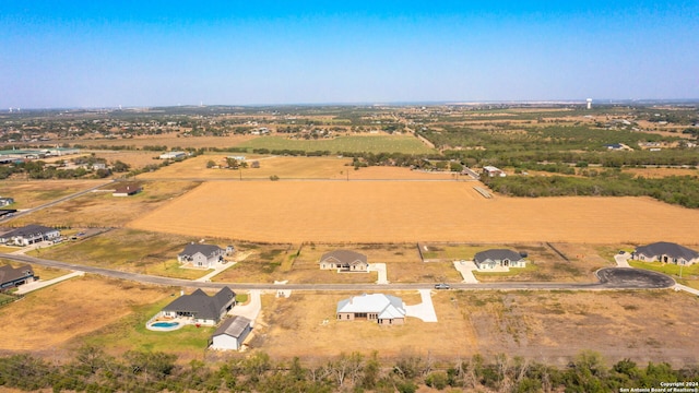 drone / aerial view with a rural view