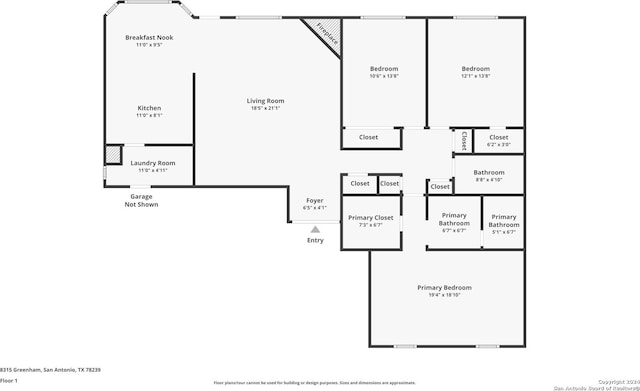 8315 Greenham, San Antonio, TX 78239 - floor plan / room layout