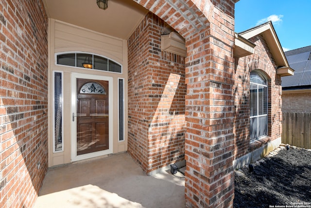 view of doorway to property