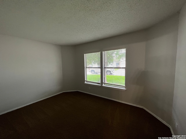 spare room with carpet floors and a textured ceiling