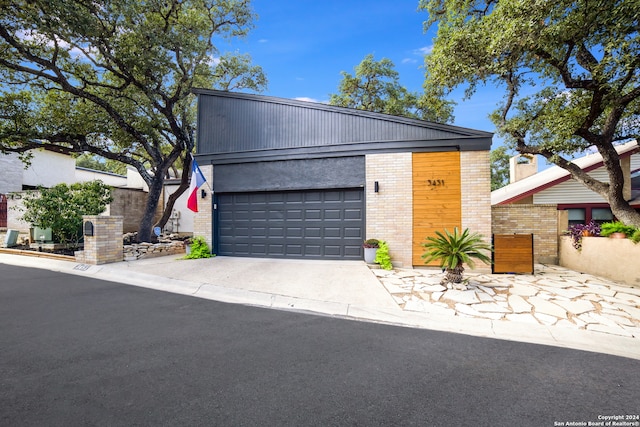 modern home with a garage