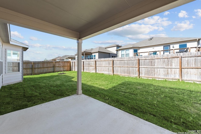 view of yard with a patio