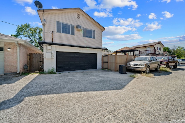 view of property featuring a garage