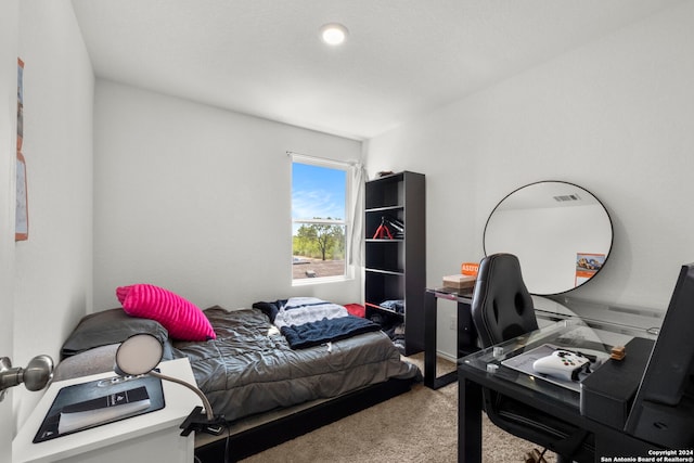 view of carpeted bedroom