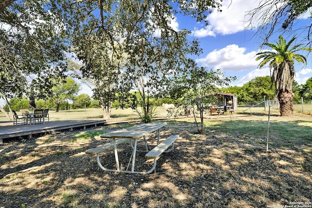 6776 Green Valley Rd, Cibolo, TX 78108 - view of yard with an outdoor structure and fence