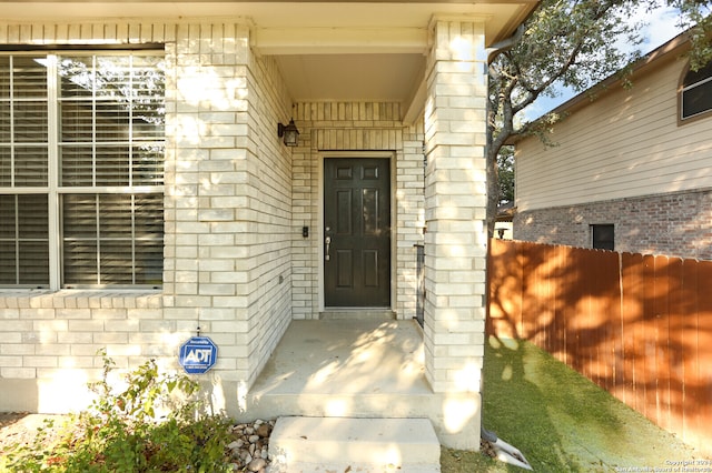 view of doorway to property