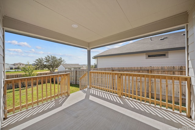 view of patio featuring a deck