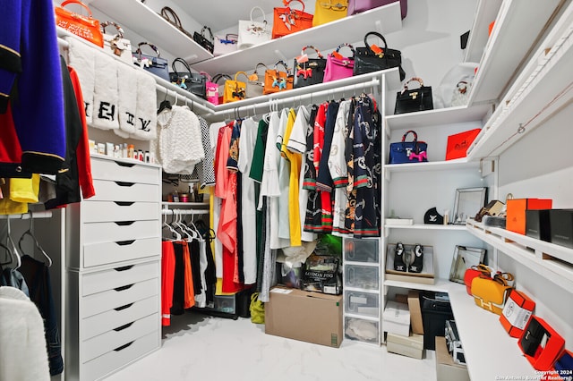 view of walk in closet