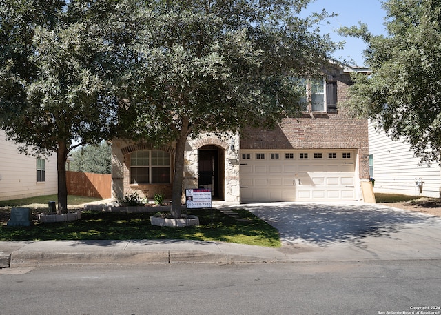 view of front of home featuring a garage