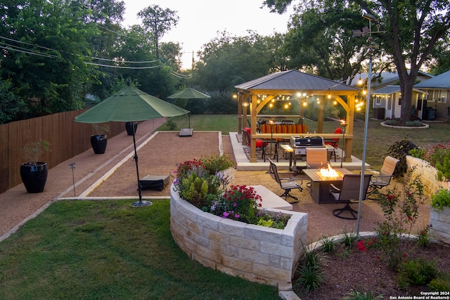 view of patio with a gazebo