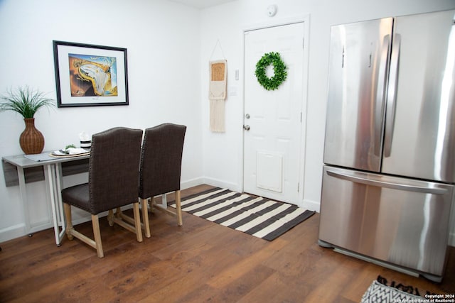 219 N San Horacio Ave, San Antonio, TX 78237 - foyer with wood finished floors and baseboards