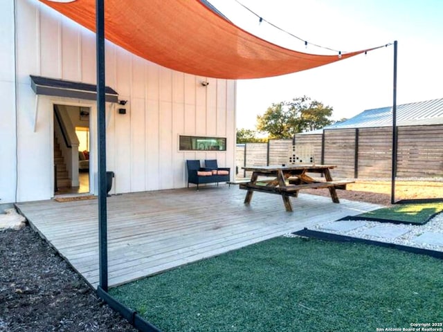wooden deck with fence