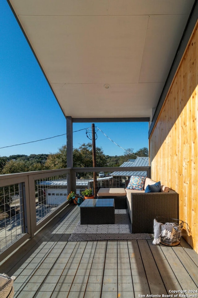 deck featuring an outdoor hangout area