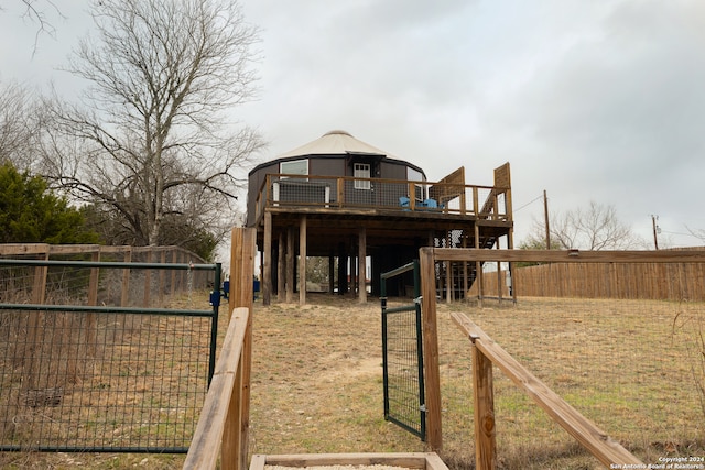 exterior space featuring a deck