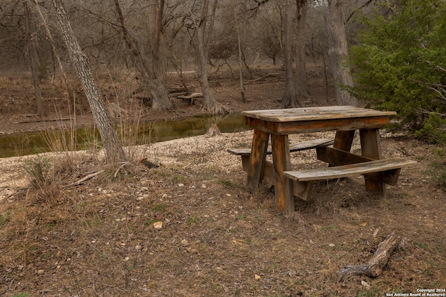 view of property's community with a water view