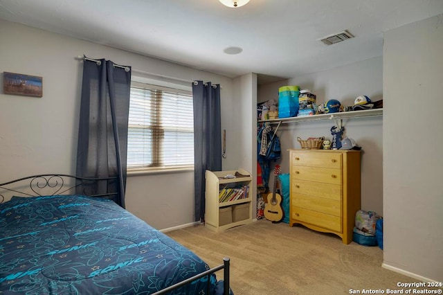 view of carpeted bedroom